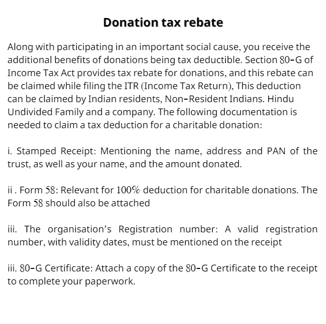 Donation Rebate
